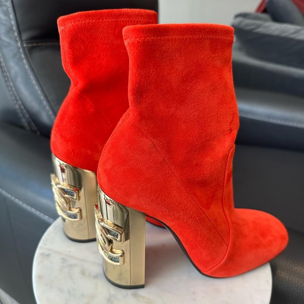 Casadei Red and Gold Shoes